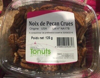 Tonuts Noix de pécan crues packshot