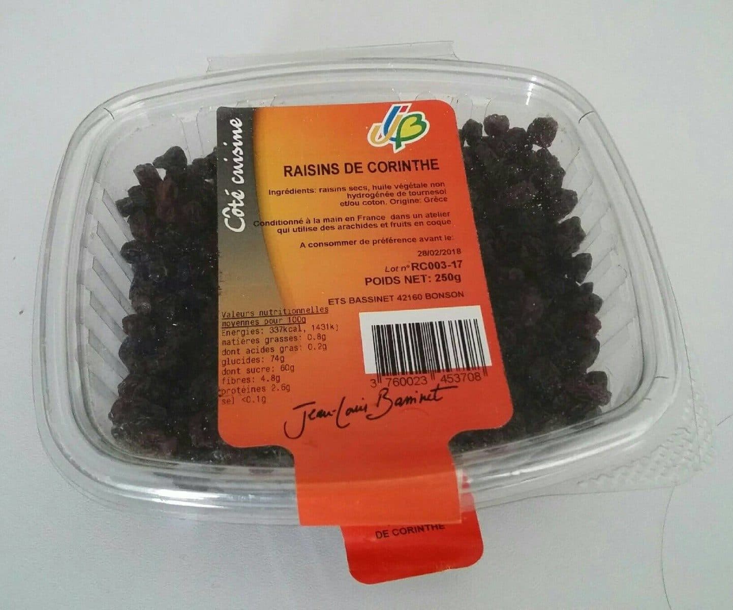 Open Food Facts Raisins de Corinthe packshot