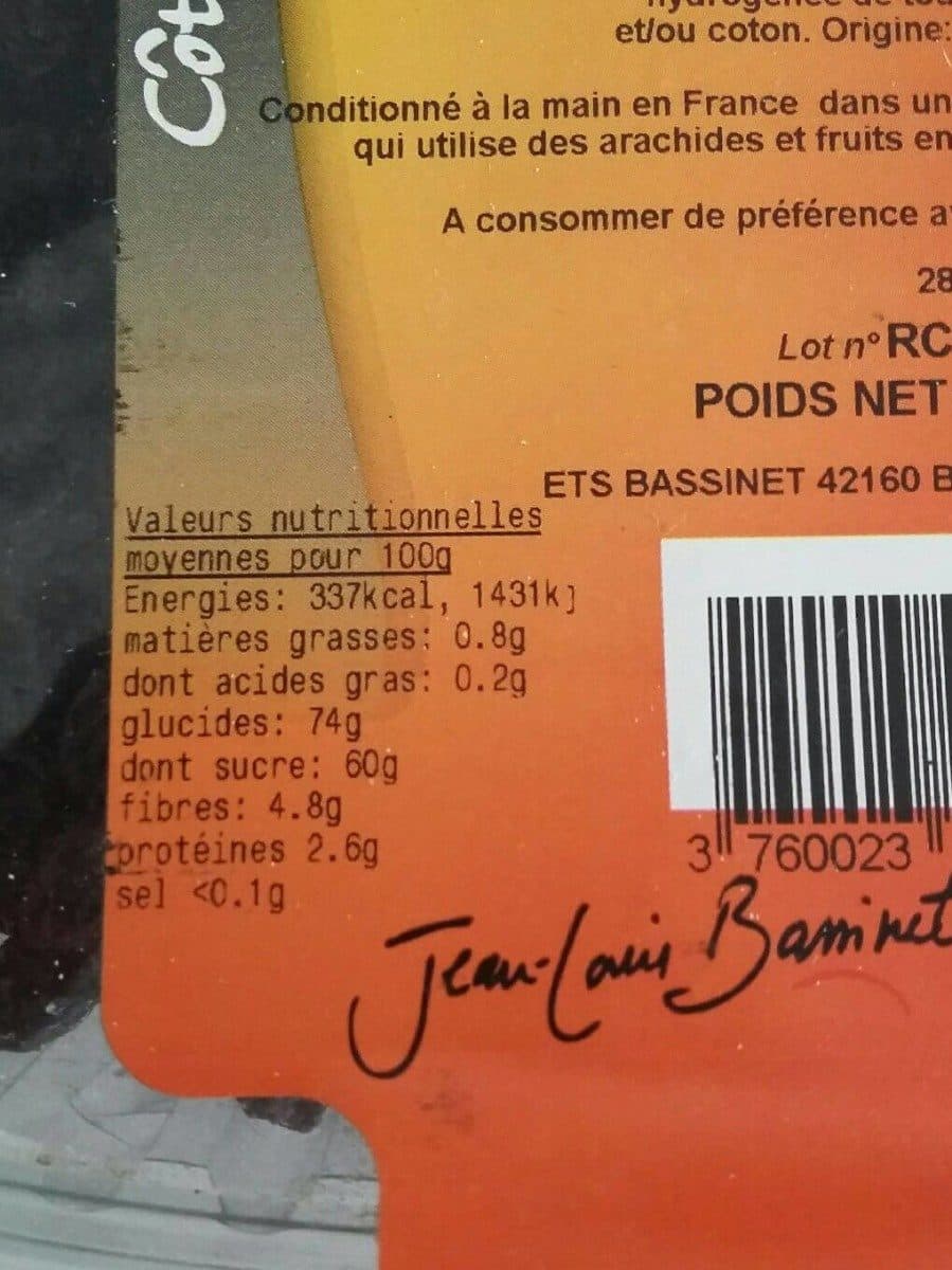 Open Food Facts Raisins de Corinthe packshot