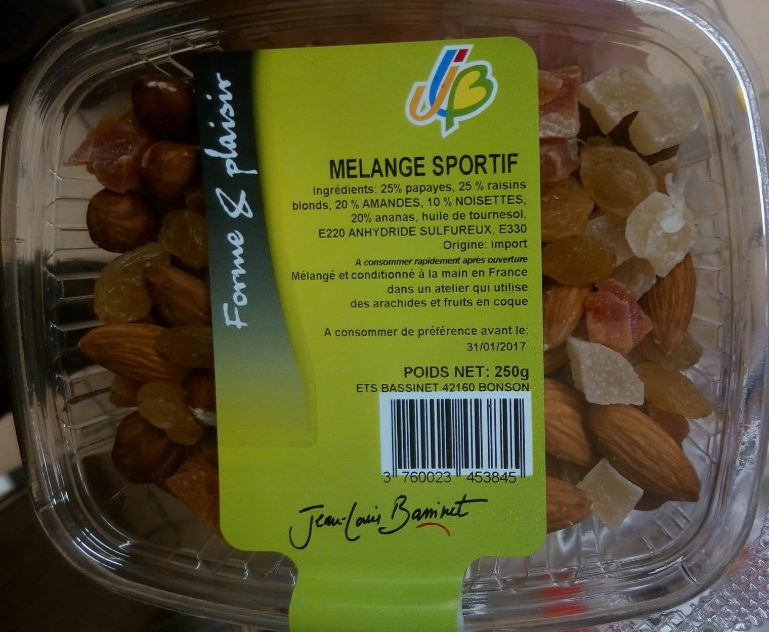Jean Louis Bassinet Melange sportif packshot