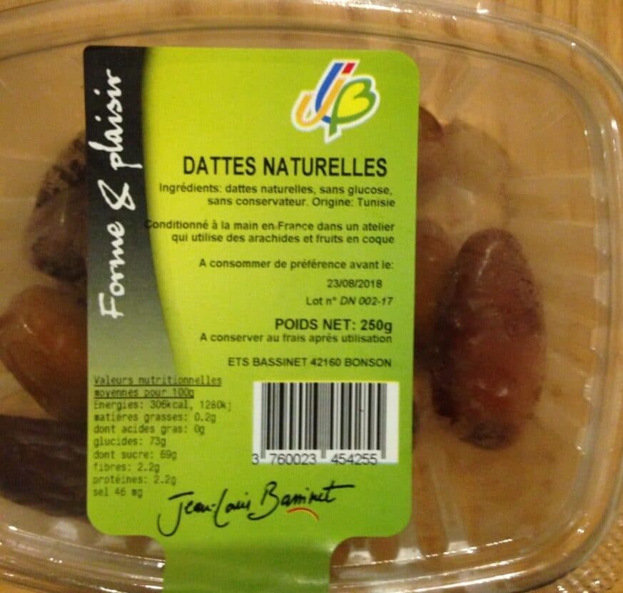 Jean-Louis Bassinet Dattes naturelles packshot