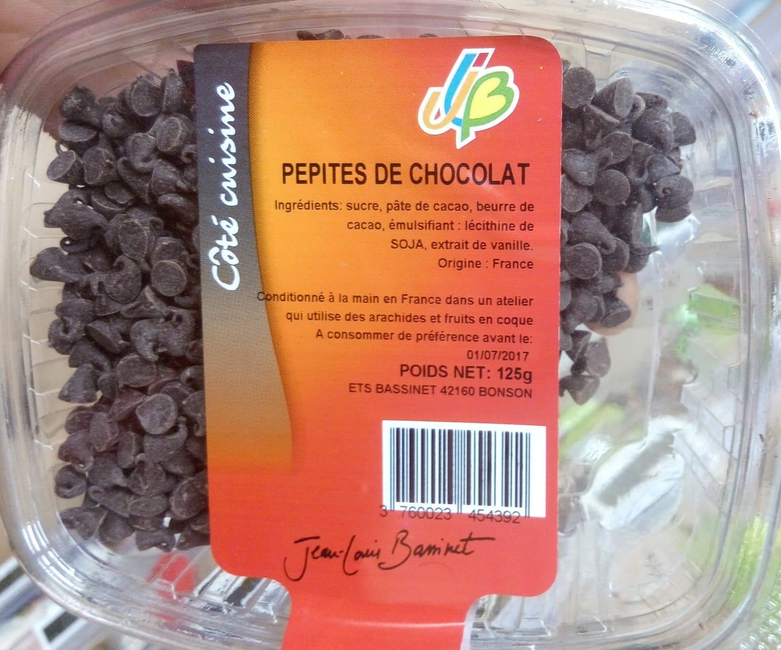 Jean-Louis Bassinet Pépites de chocolat packshot
