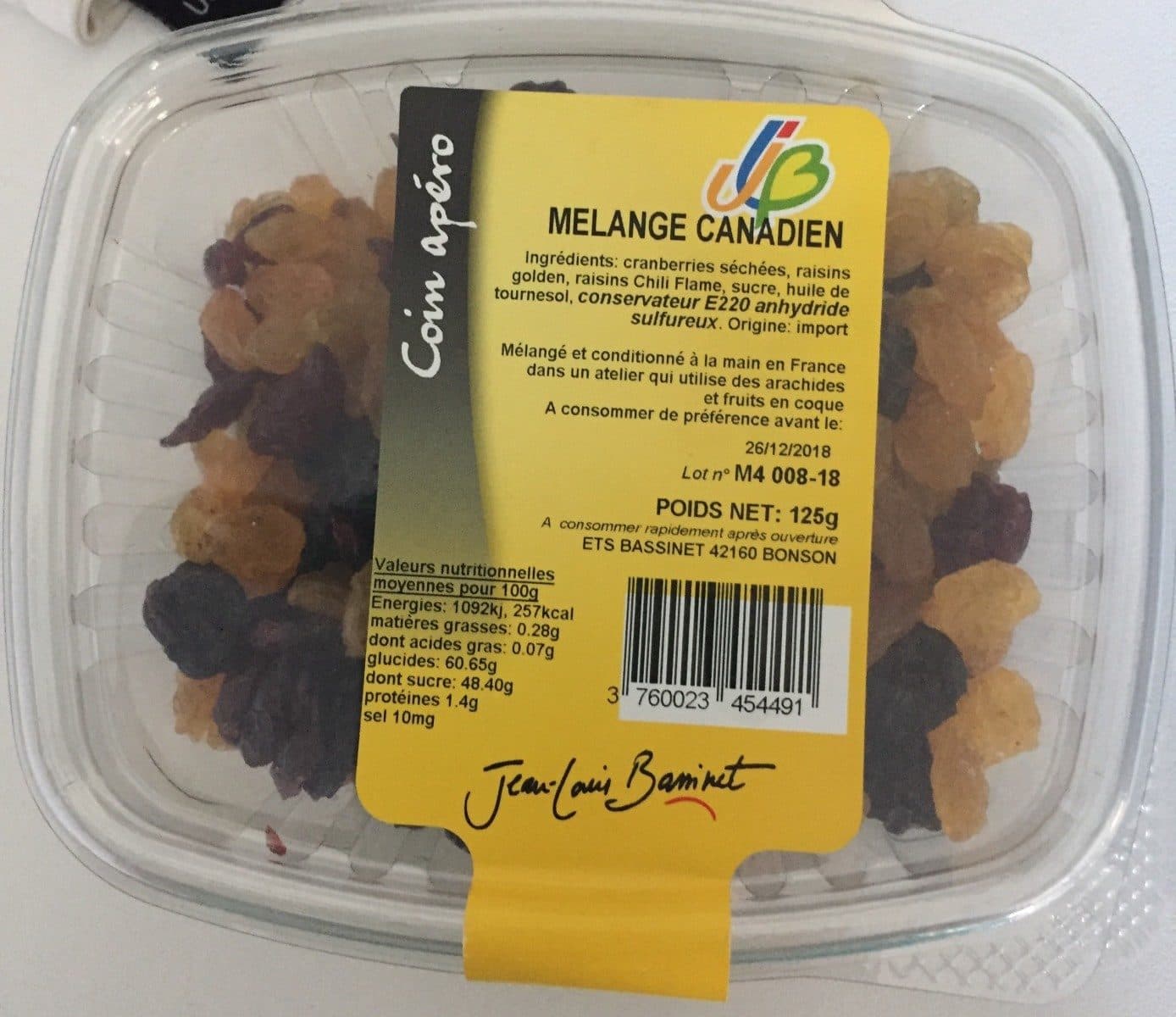 Open Food Facts Melange canadien packshot