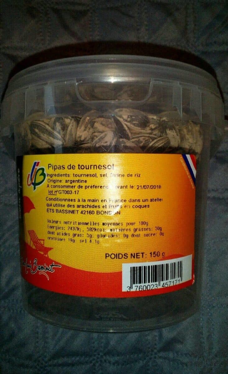 Open Food Facts Pipas de tournesol packshot