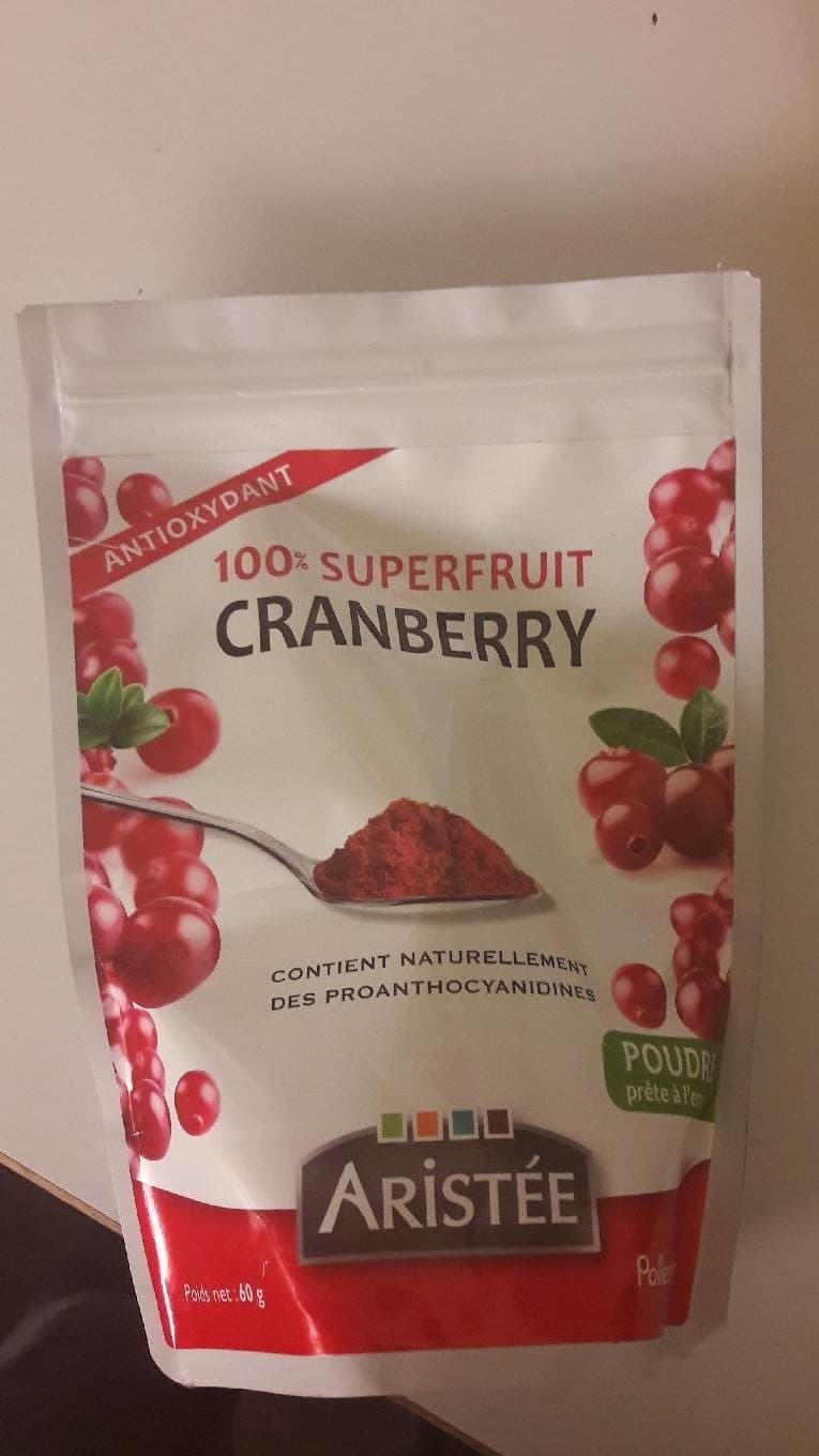 Aristée 100% superfruit cranberry packshot