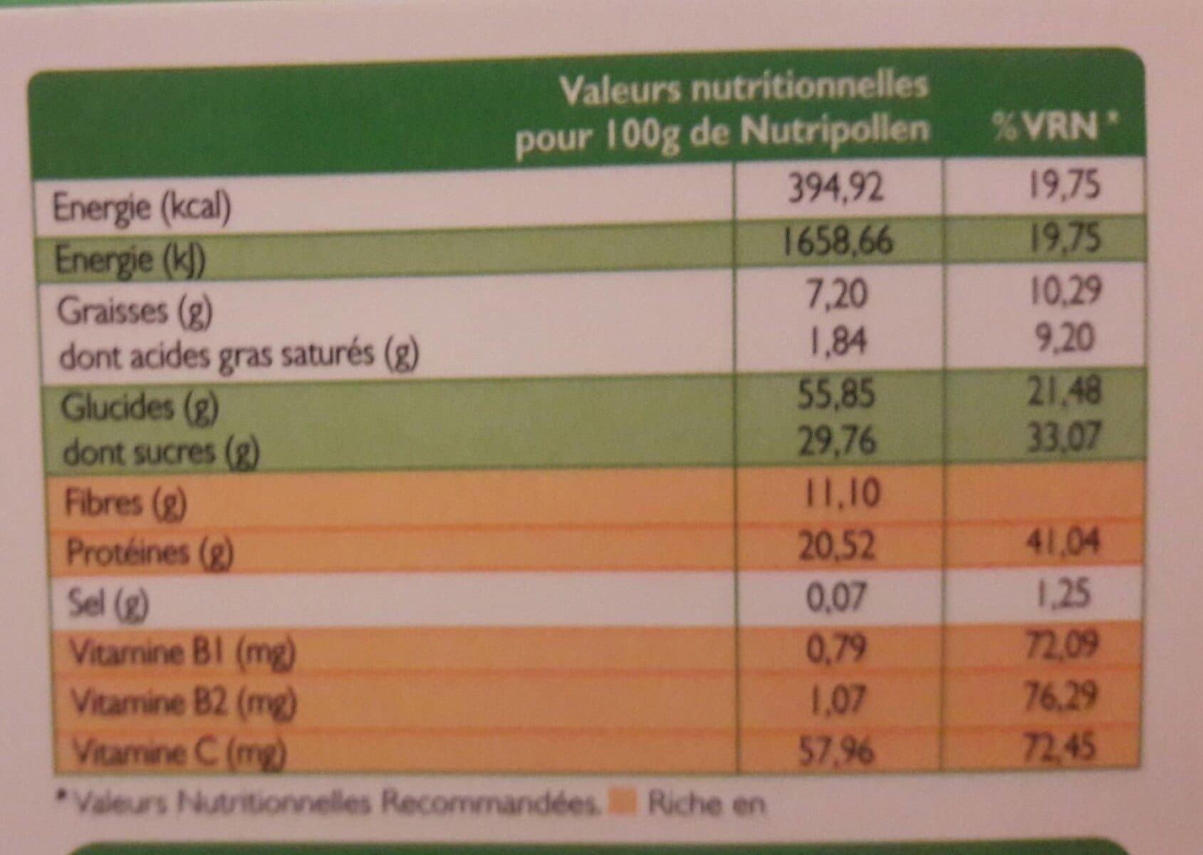 Open Food Facts Nutripollen Aubépine-Cerisier-Ciste packshot
