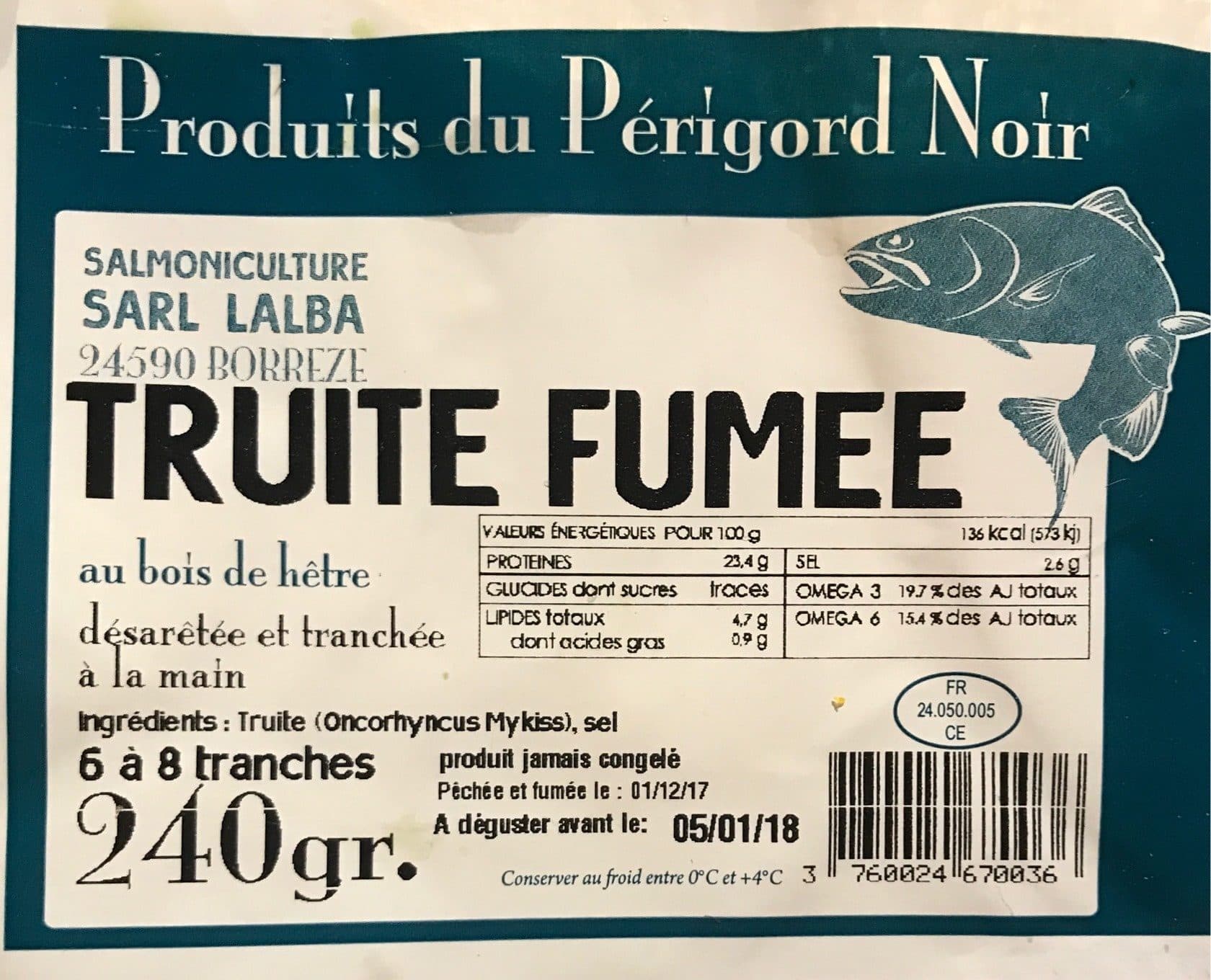 LALBA Truite fumee packshot