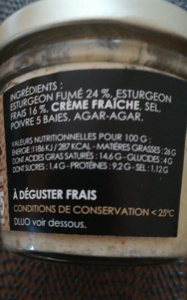 Open Food Facts Crémeux d'esturgeon fumé packshot