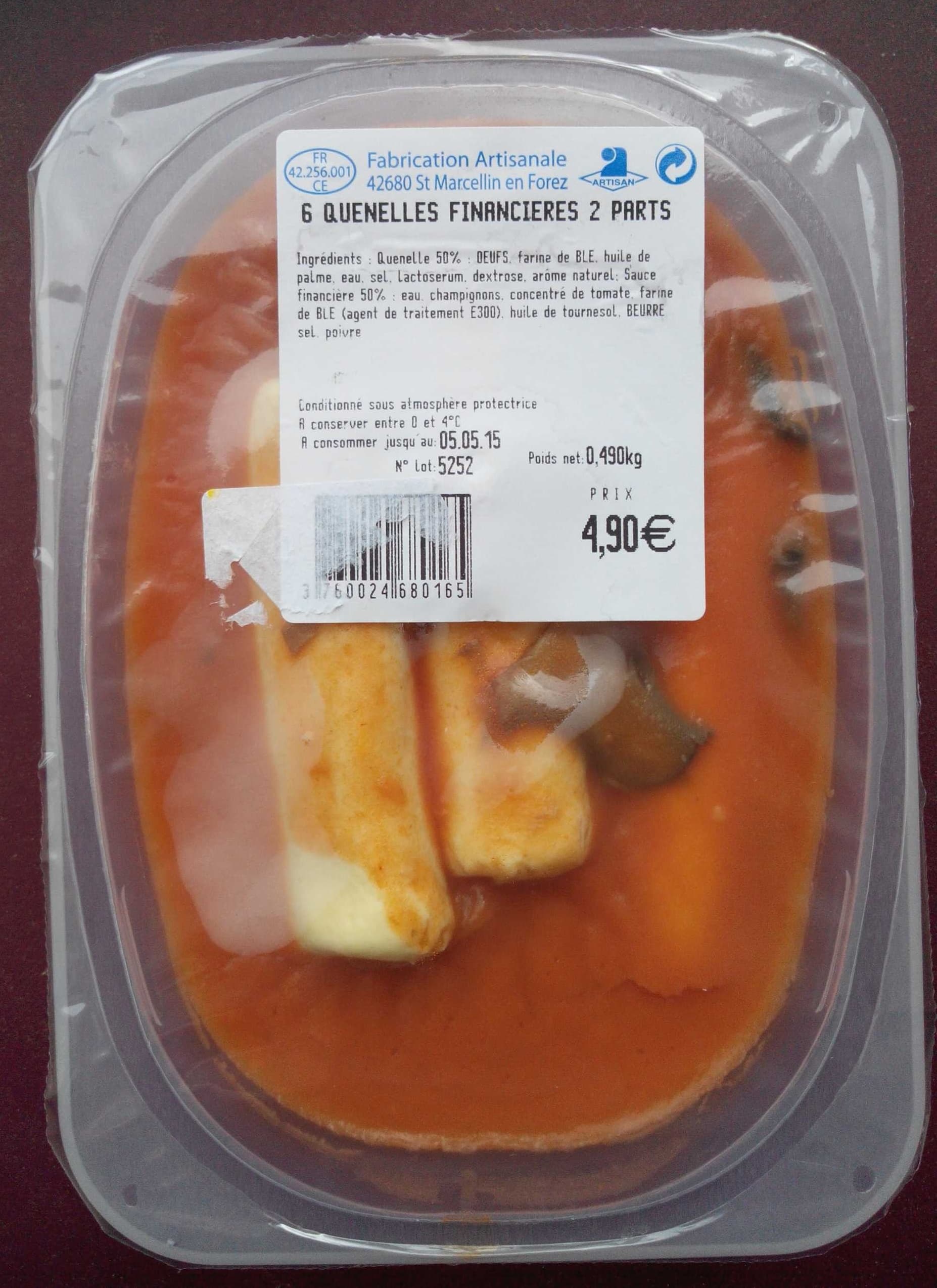 Sans marque 6 Quenelles Financières packshot
