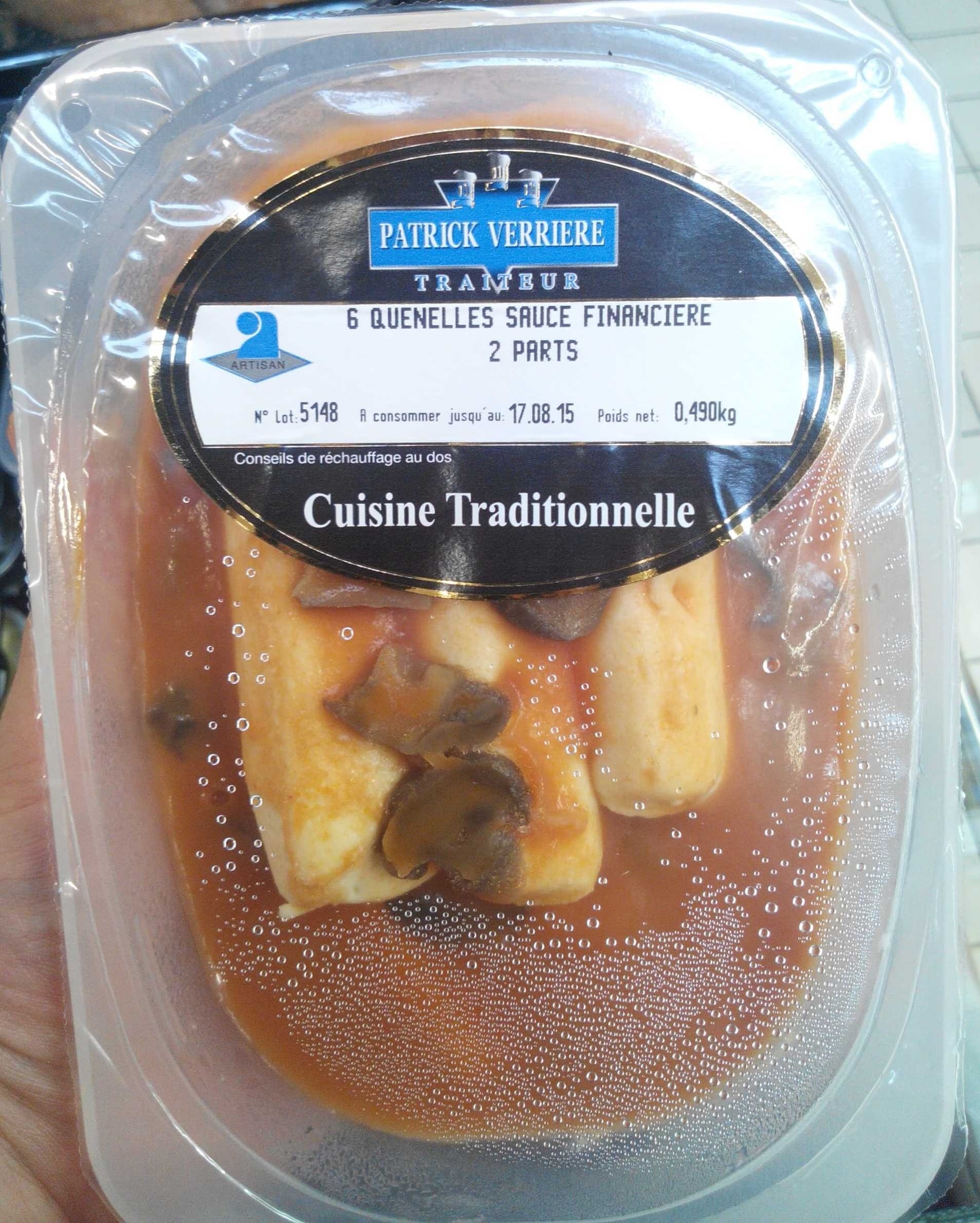 Patrick Verriere Quenelles sauce Financière packshot