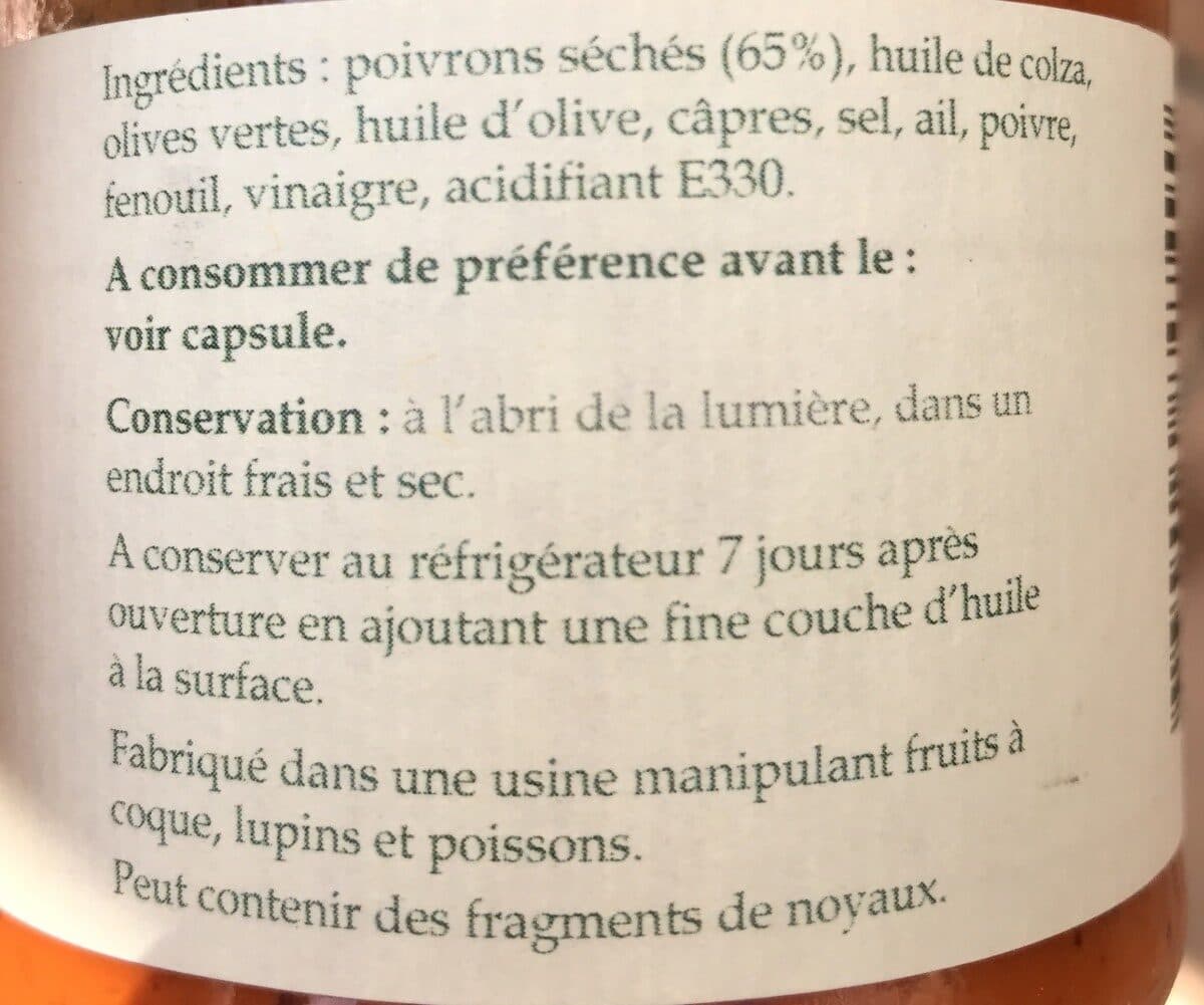 Open Food Facts Tarti' poivron packshot