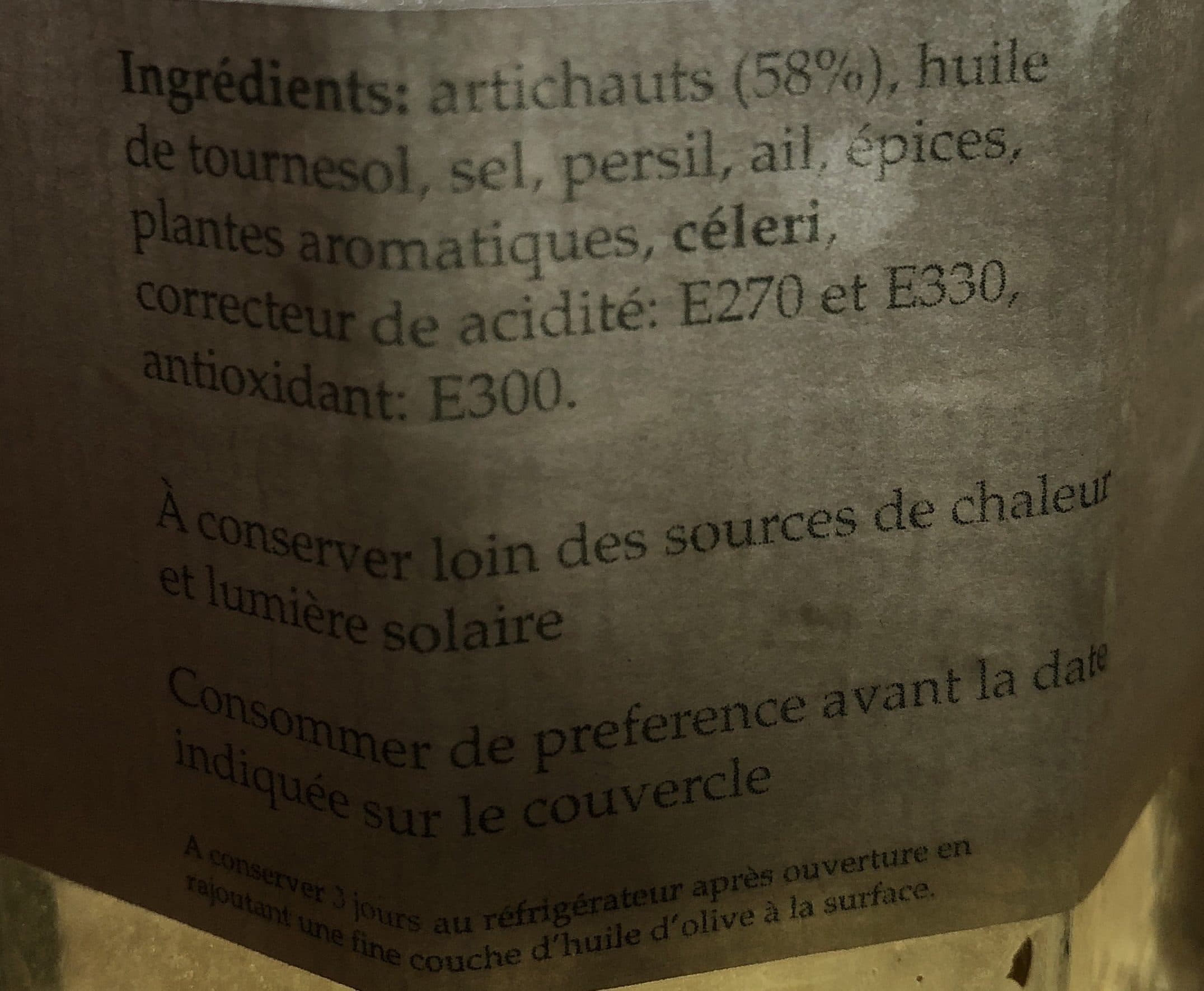 Goulettoise Artichauts du chef packshot