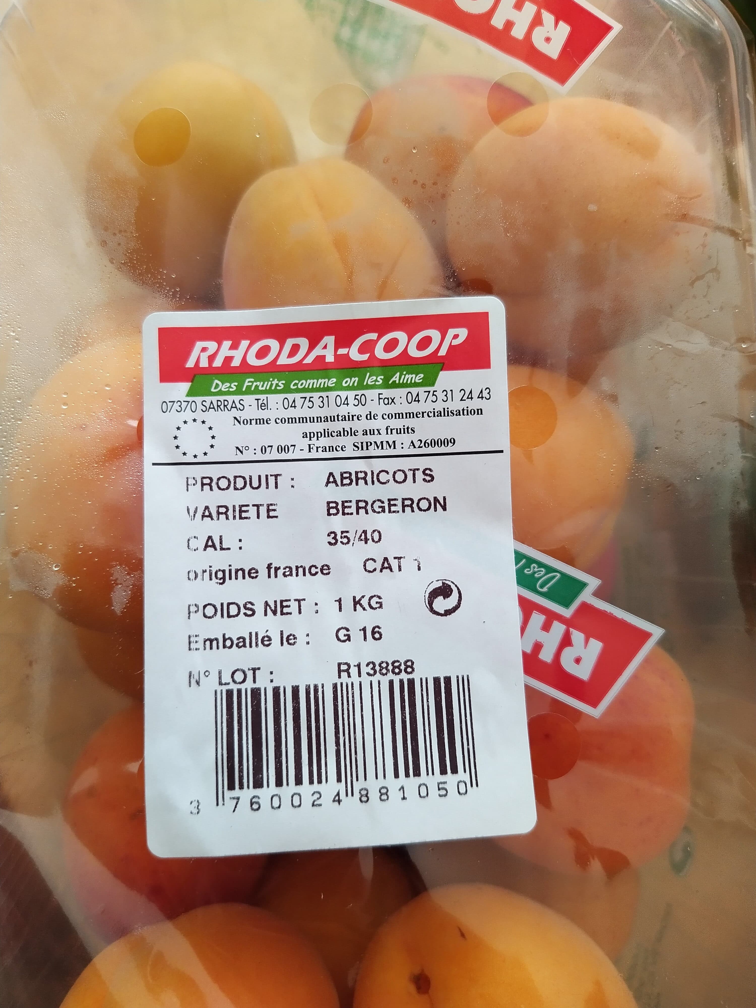 Open Food Facts Abricot packshot