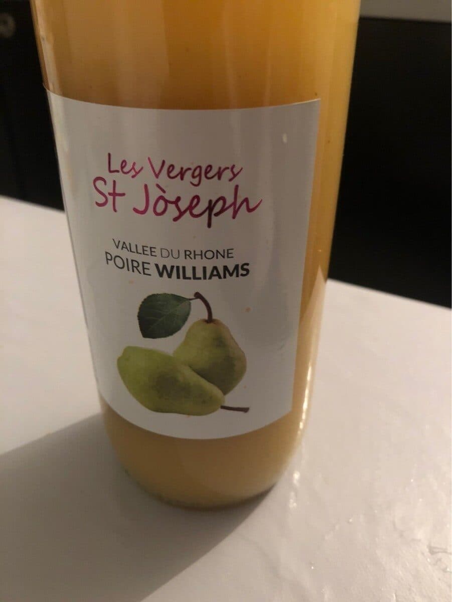 les vergers St Jòseph Jus poire williams packshot
