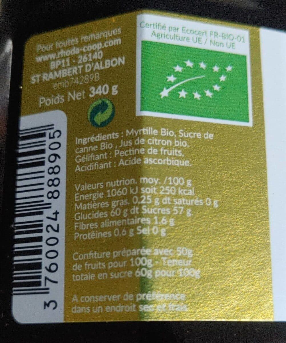 Open Food Facts Myrtille bio packshot