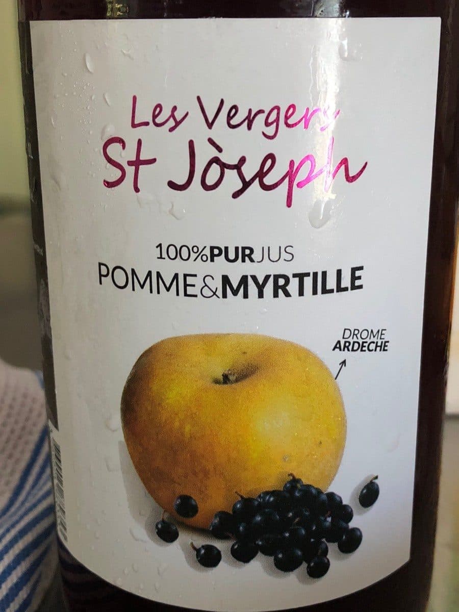 Open Food Facts 100 % pur jus pommes myrtilles packshot