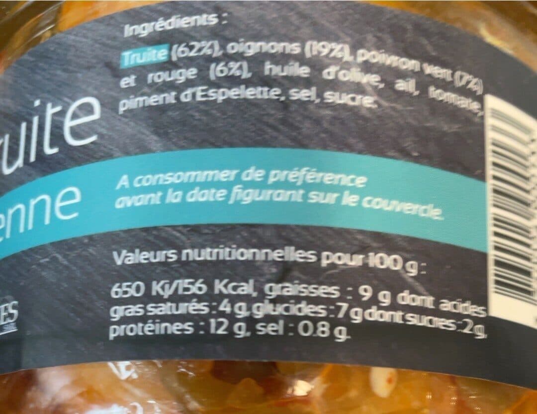 Open Food Facts Pavé de truite sauce pyréneenne packshot