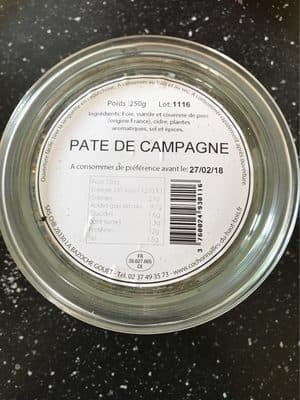 Cochonnailles du Haut-Bois Pâté de campagne packshot