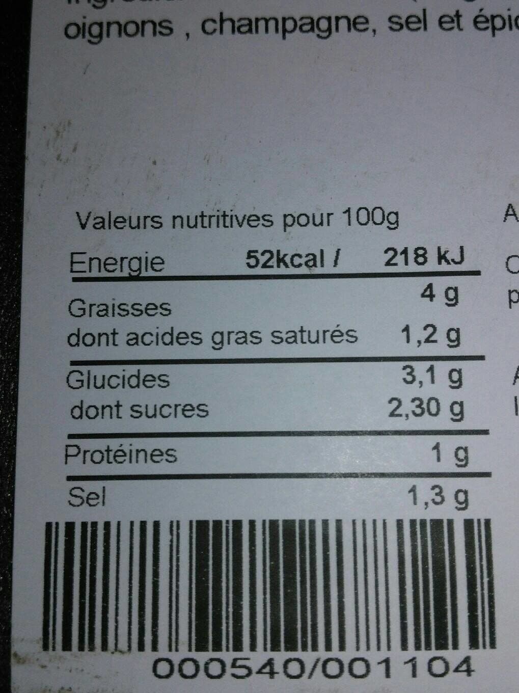 Cochonnailles Du Haut-bois Choux cuit packshot