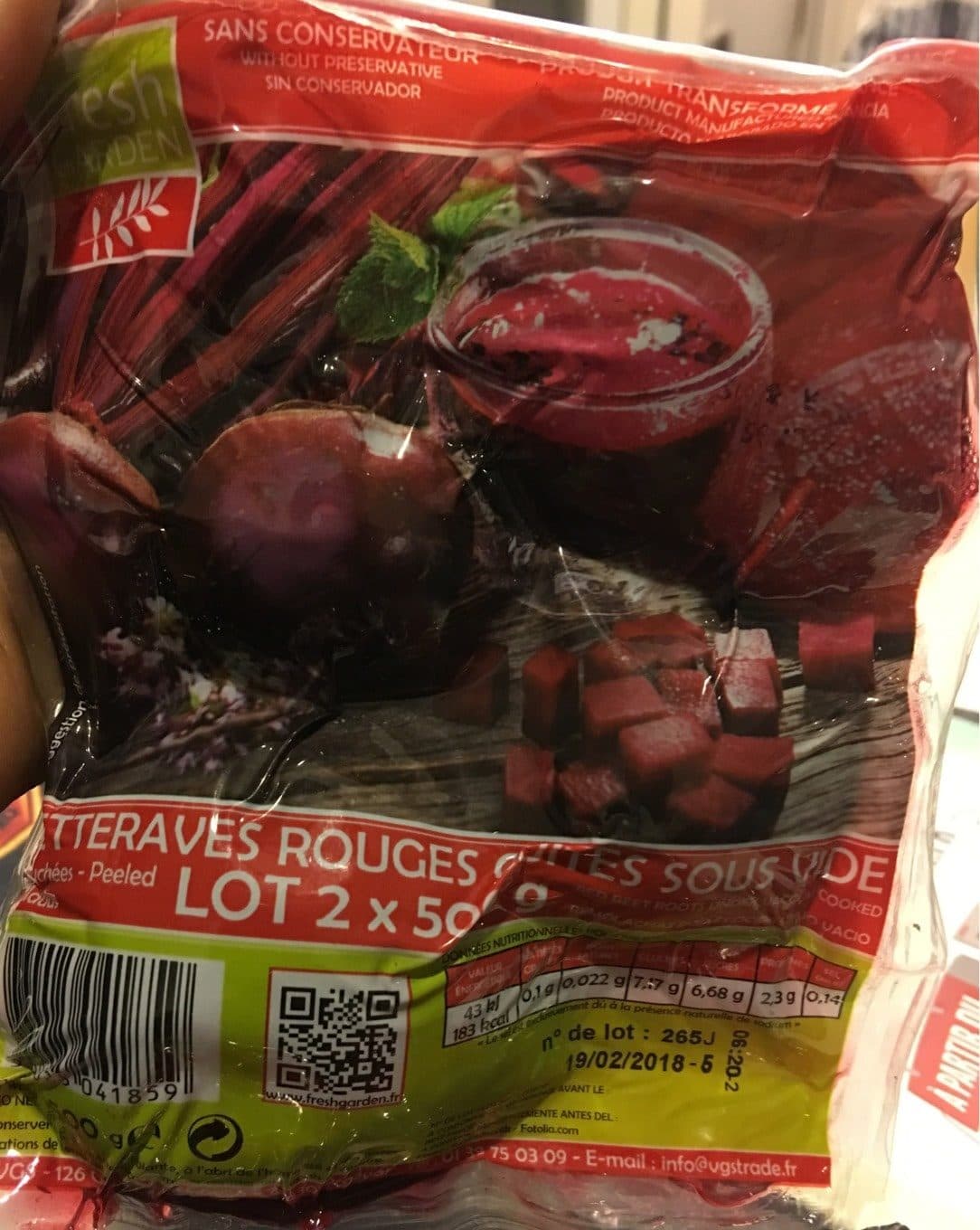 Fresh Garden Betteraves rouges cuites sous vide packshot