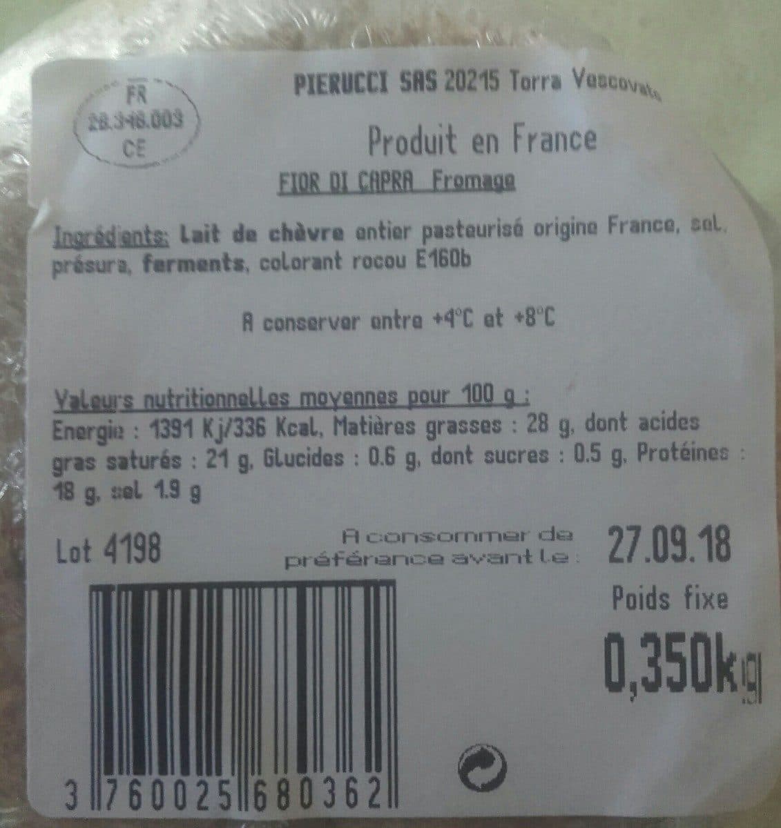 Open Food Facts Fior di capra packshot