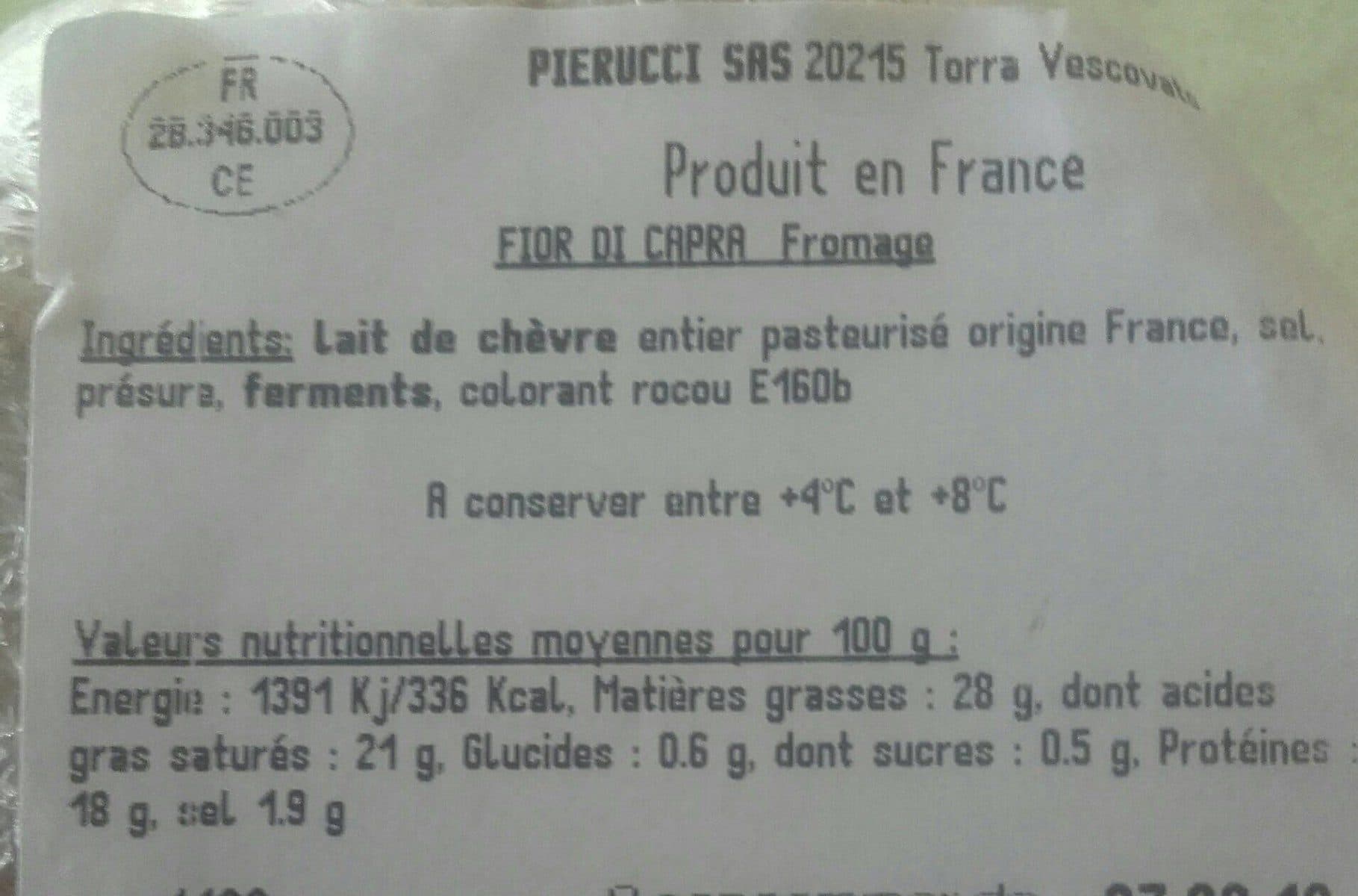 Open Food Facts Fior di capra packshot