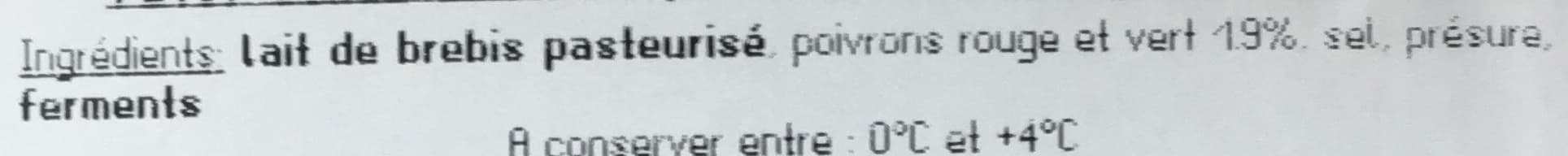 Fromagerie Pierucci Petit Corse Poivrons (22% MG) packshot