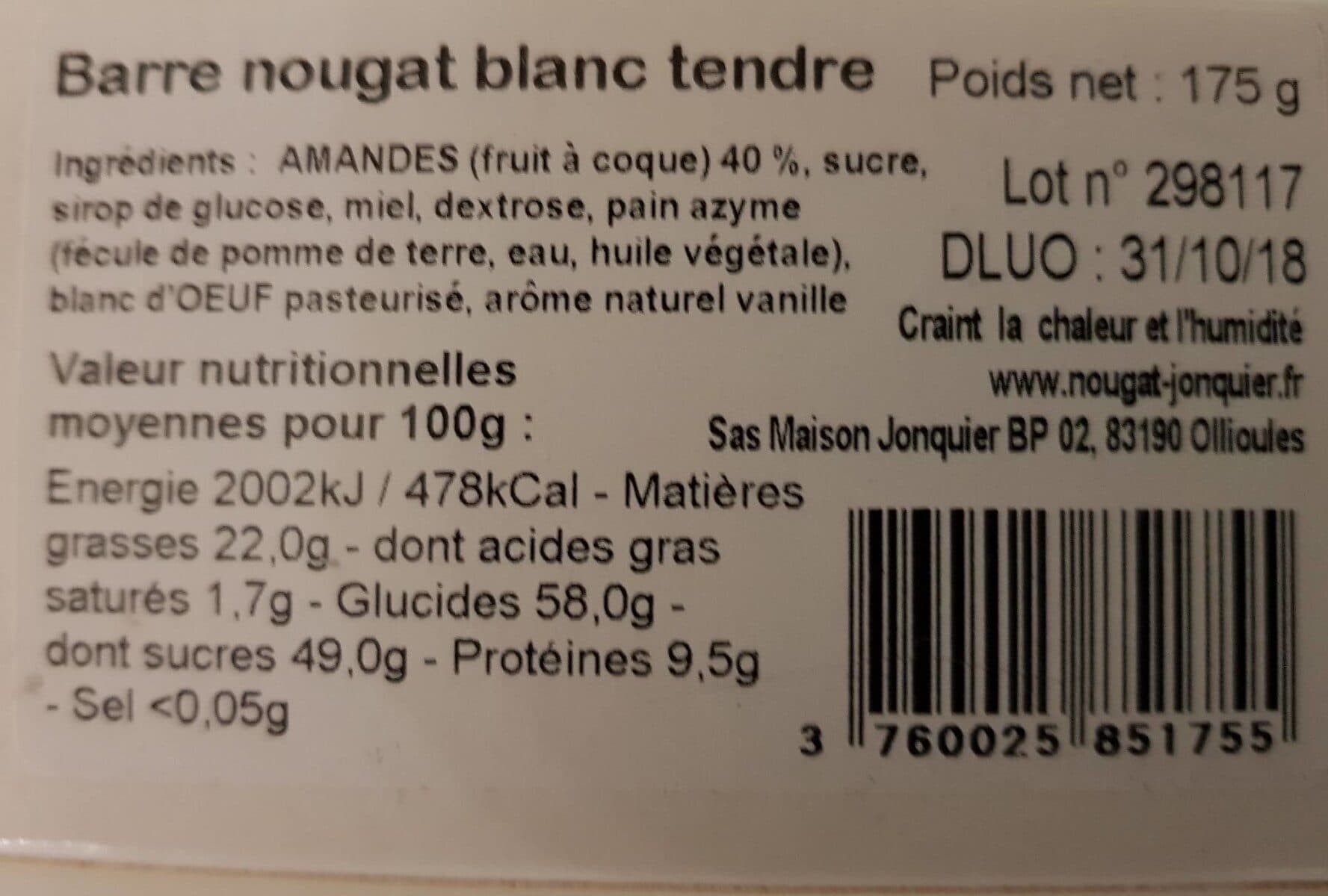 Open Food Facts Nougat jonquier packshot