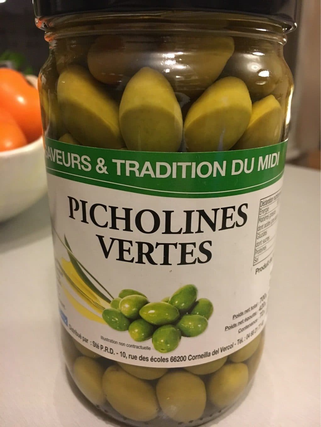 Saveurs & tradition du midi Olives picholines vertes packshot