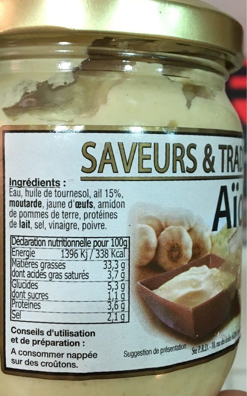 Saveurs Et Tradition Du Midi Aïoli SAVEURS & TRADITION DU MIDI, bocal de packshot