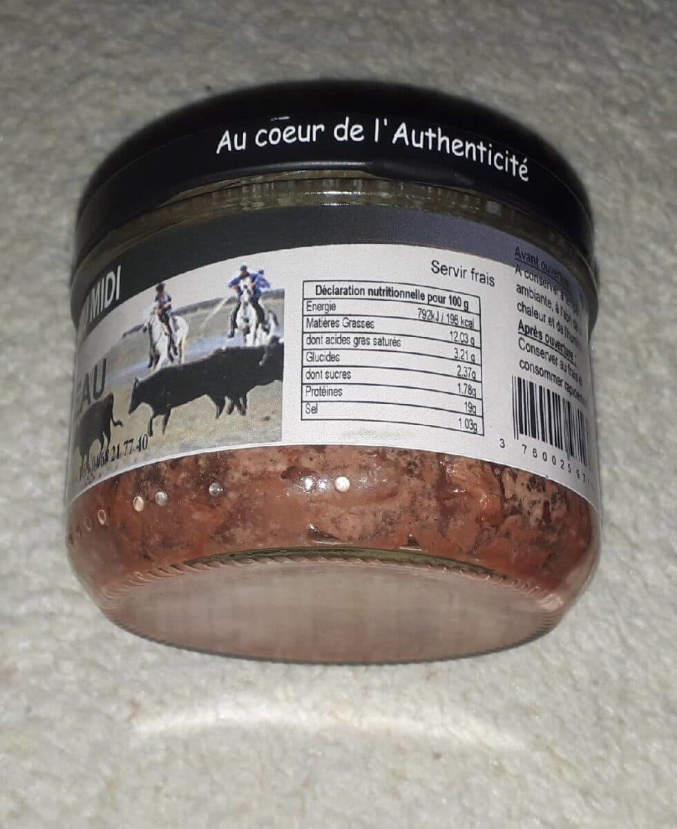 Saveurs Et Traditions Du Midi Pâté de taureau packshot