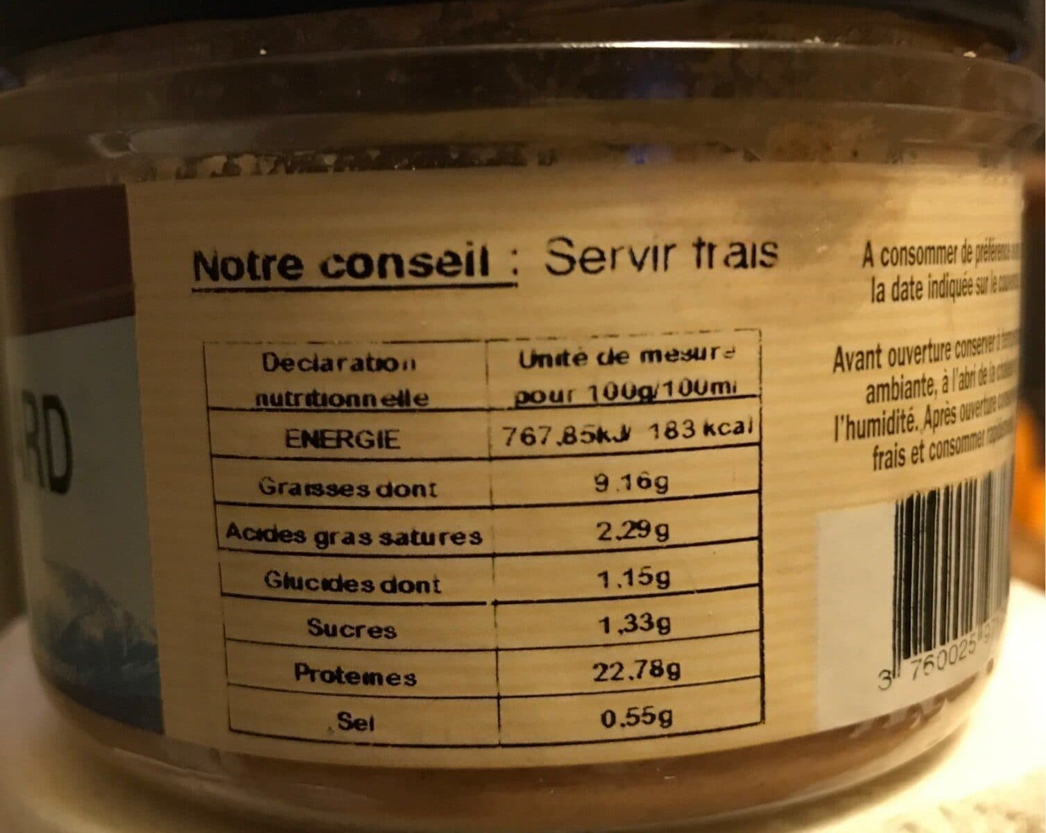 Saveurs & Tradition du Midi Mousse de canard au vin de Maury packshot