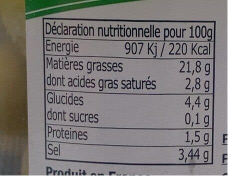 Saveurs & Tradition du Midi Olives vertes packshot