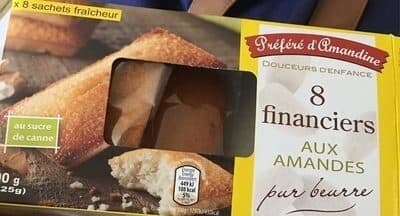 Préféré d’Amandine 8 financiers aux amandes packshot