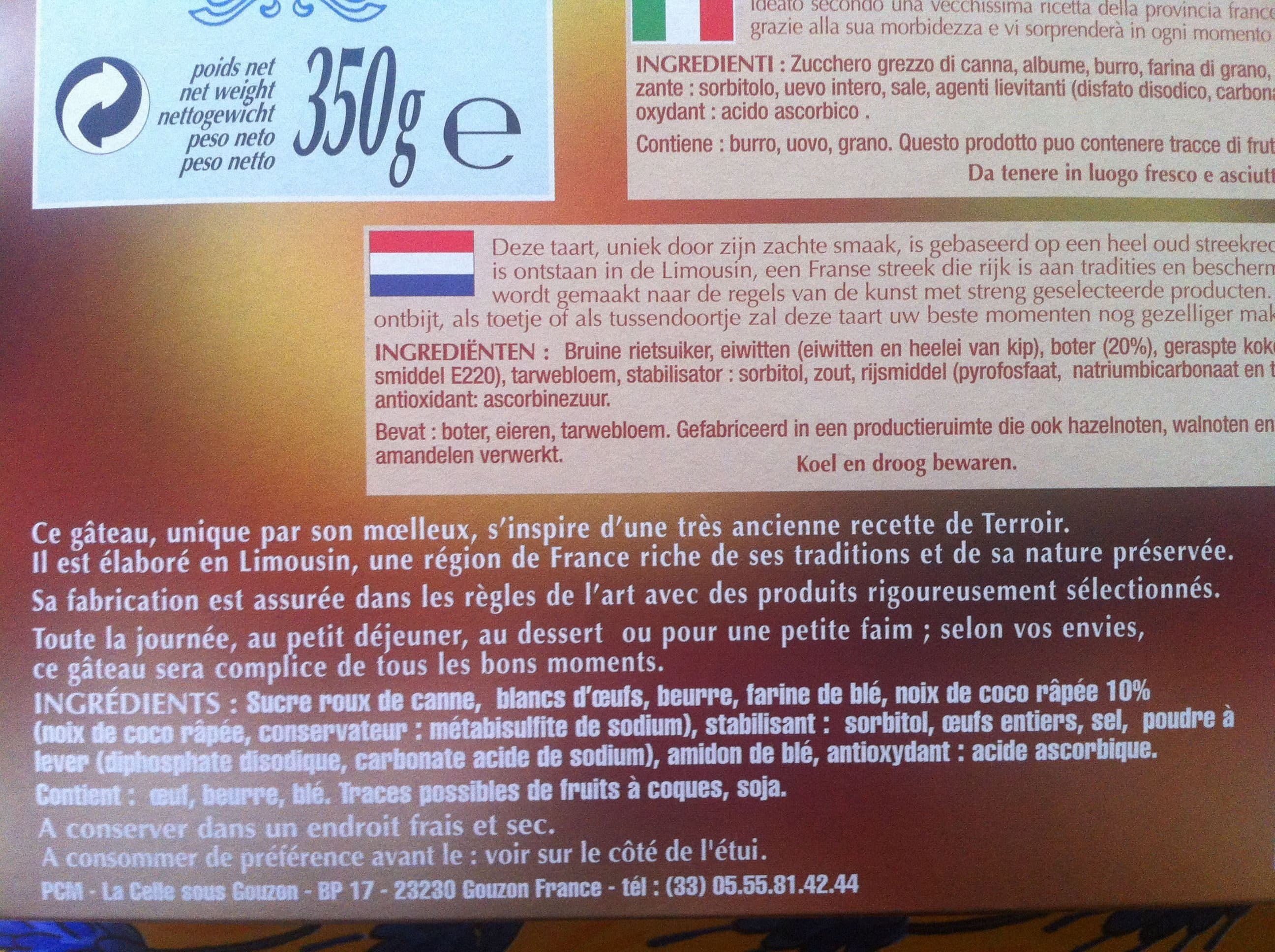 Préféré d'Amandine Le moelleux noix de coco packshot