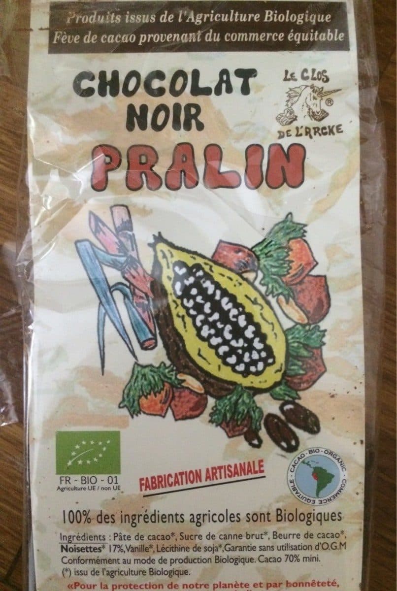 Le Clos de l'Arche Chocolat noir pralin packshot