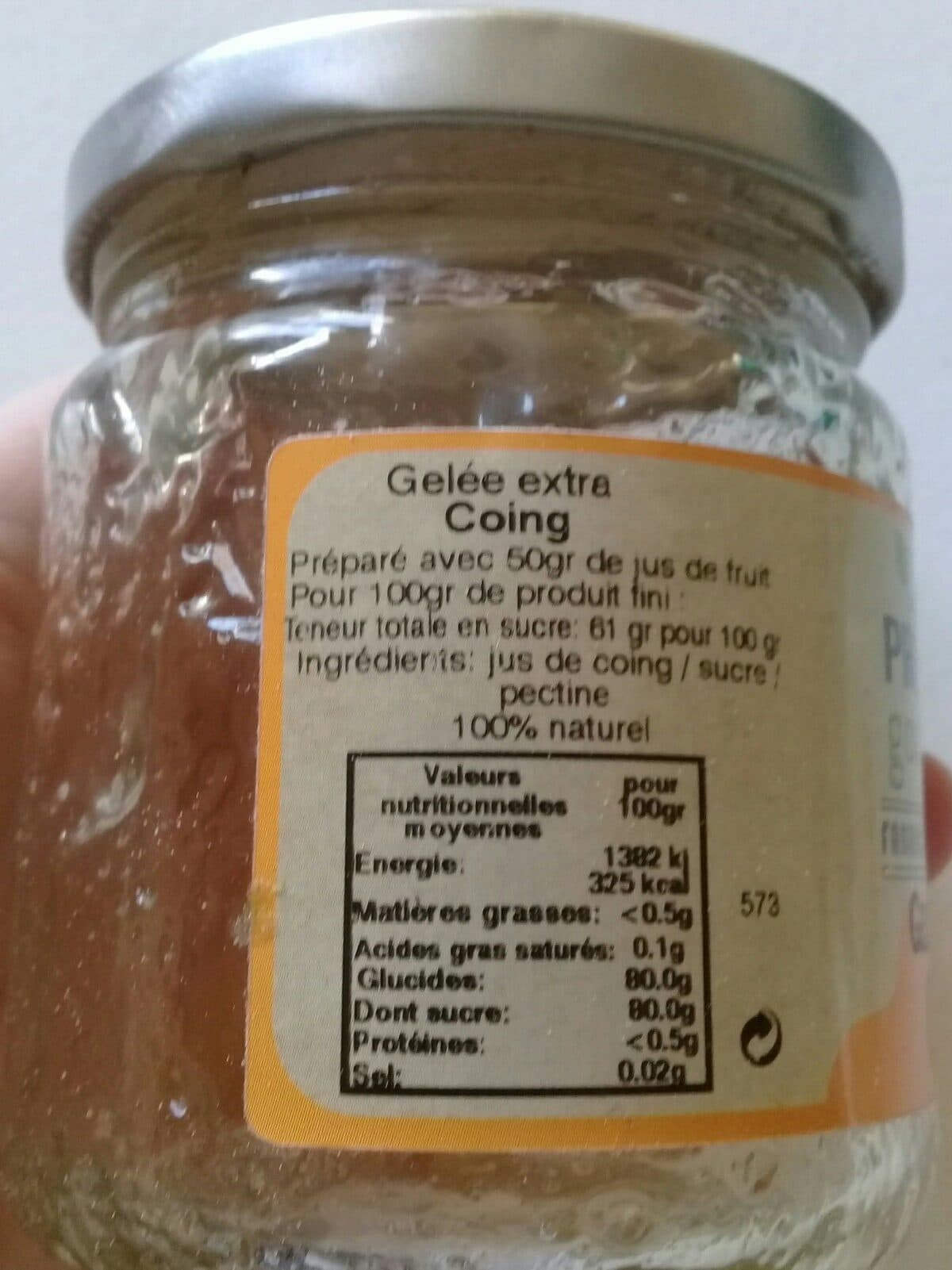 Le Pressoir des Gourmands Gelée extra coing packshot