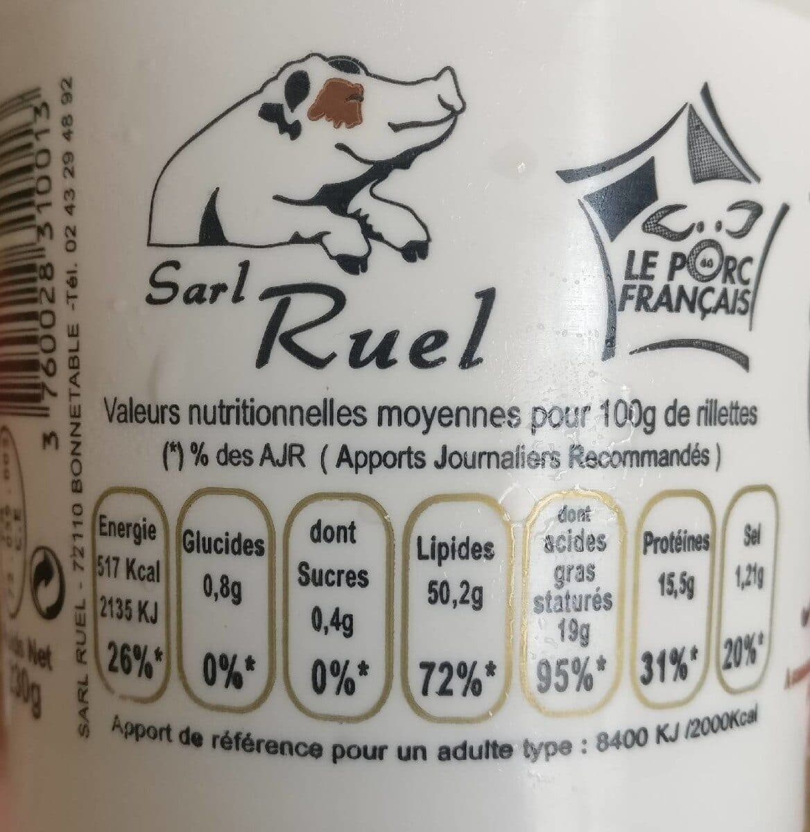 Sarl Rue Rillettes packshot