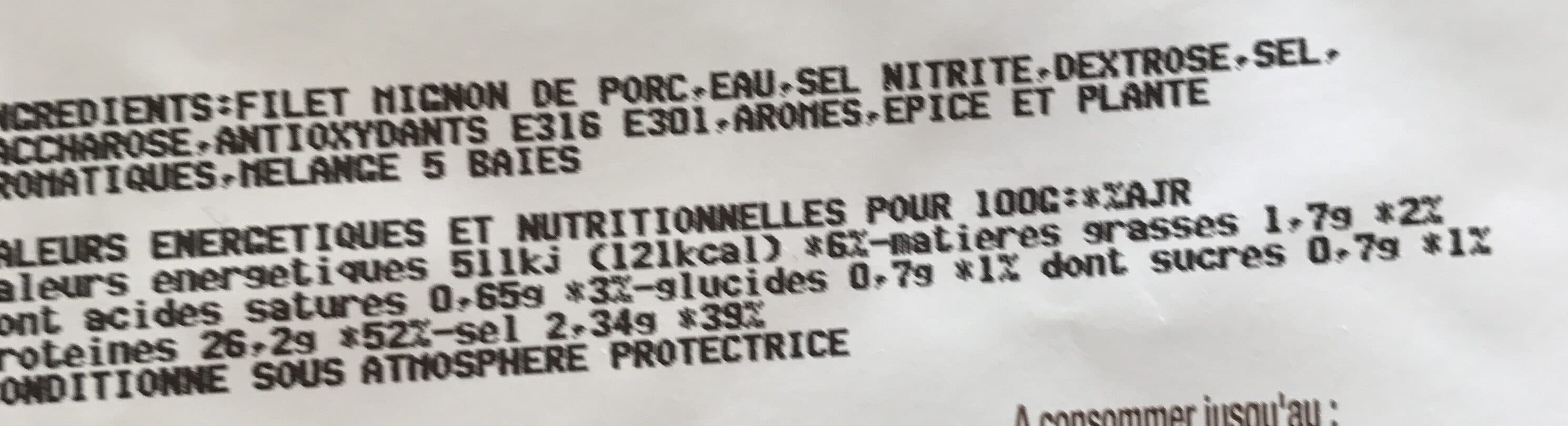 Charcuterie Ruel Filet mignon fumé aux 5 baies packshot