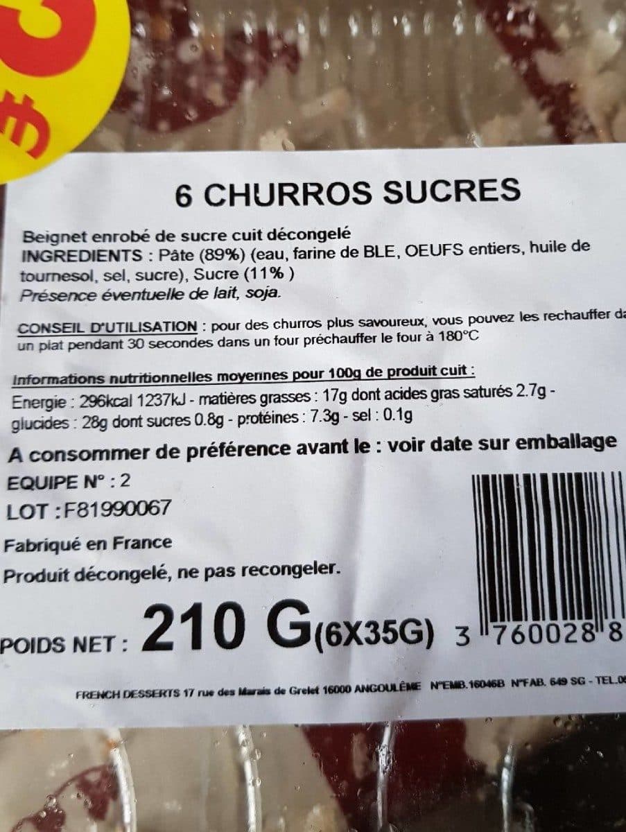 Open Food Facts Churros sucrés packshot