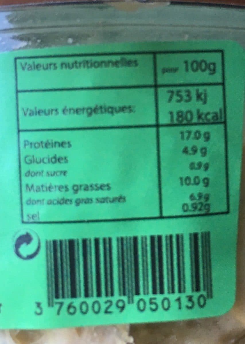 Open Food Facts Brochet à la ciboulette packshot