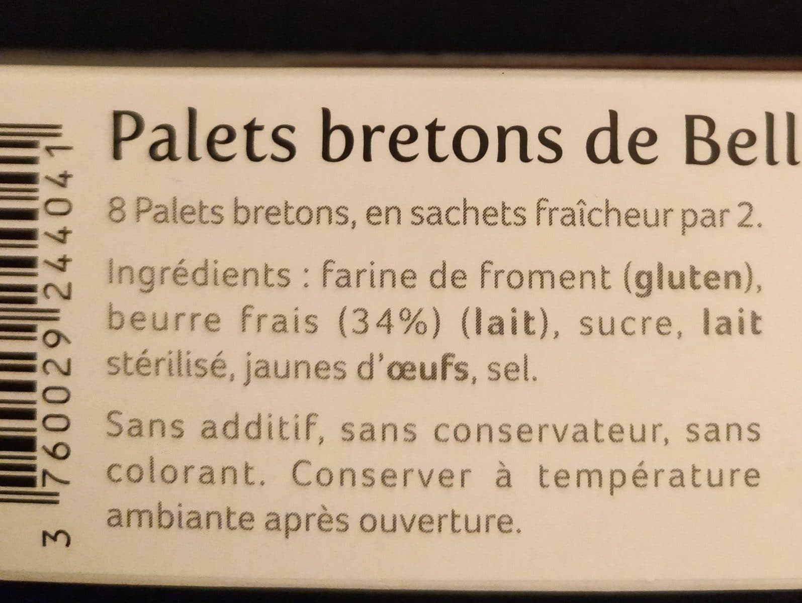 La Bien Nommée Palets bretons de Belle-Île-en-Mer packshot