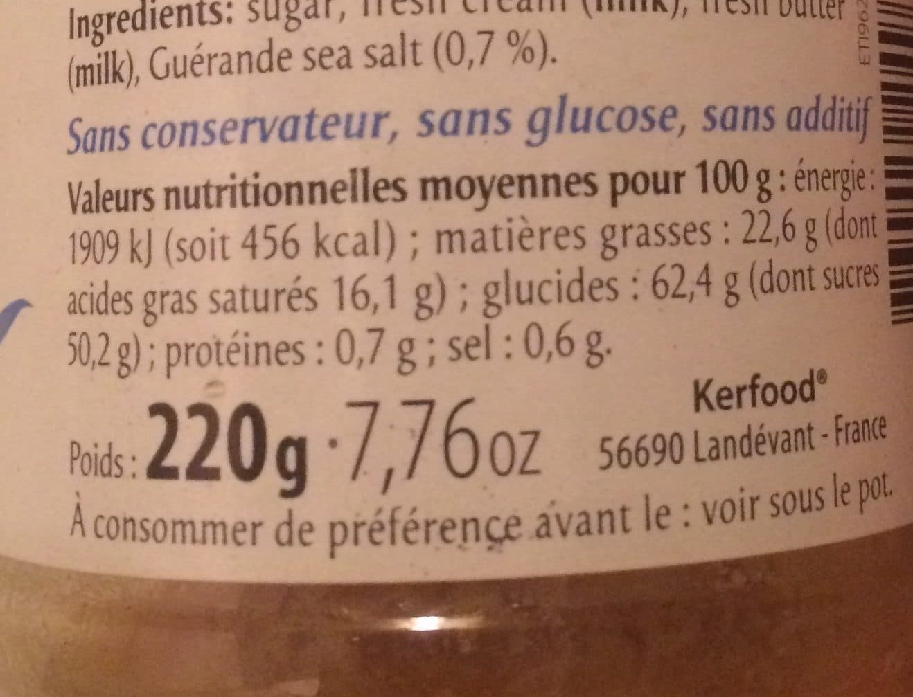 Kerfood Crème de caramel au sel de guerande packshot