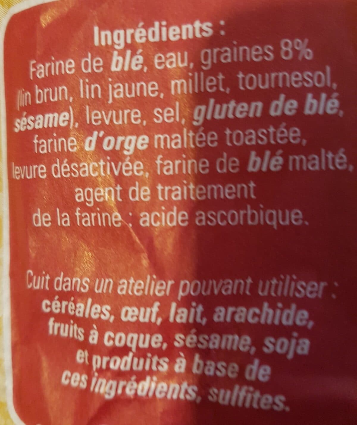 Open Food Facts Baguette aux céréales packshot