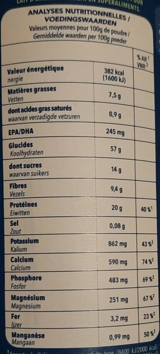 La Mandorle Lait D'amande Omega En Poudre Bio - 800 G - La Mandorle packshot