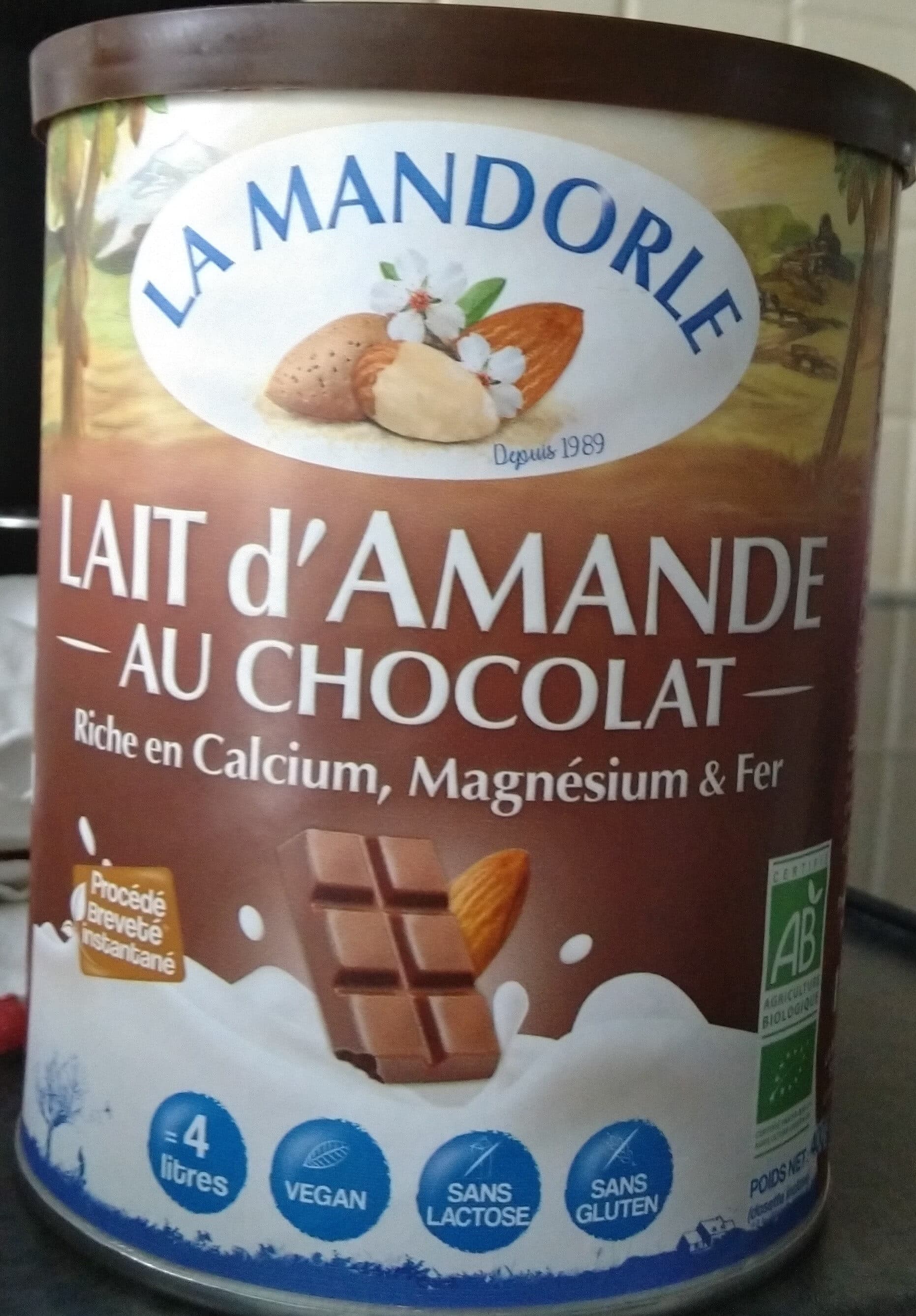 La Mandorle Lait d'Amande Chocolat packshot