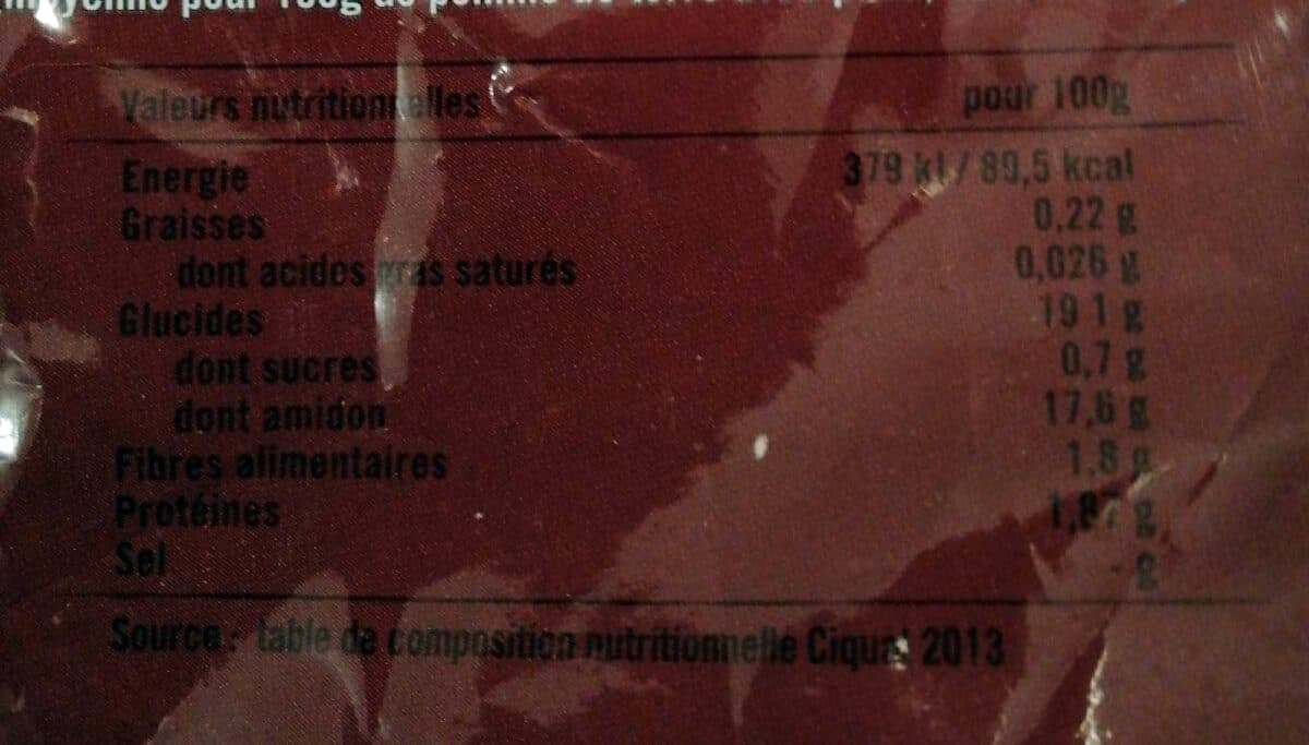 Priméale Pomme de terre vapeur gratin, à rissoler packshot
