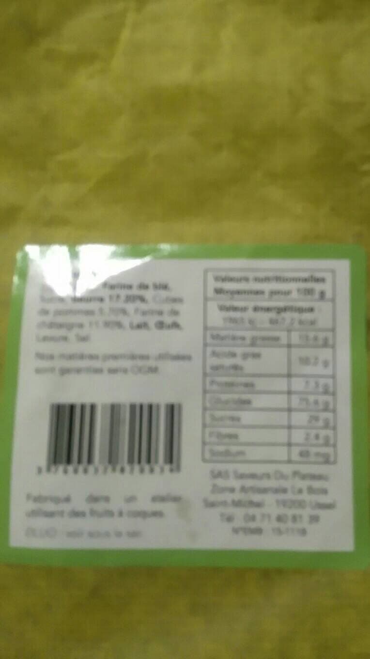 Saveurs Du Plateau Croquant Pomme Chataigne packshot