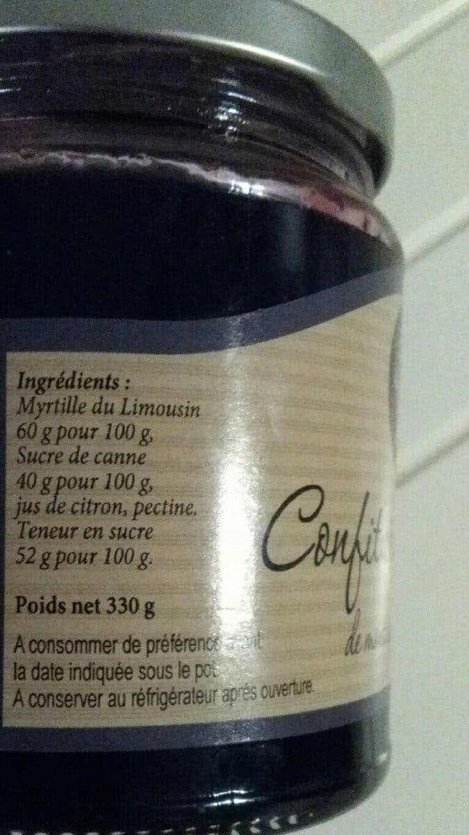 Saveurs du plateau Confiture de myrtille de montagne du Limousin packshot