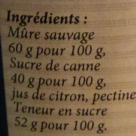 Saveurs du plateau Confiture de mûre sauvage packshot